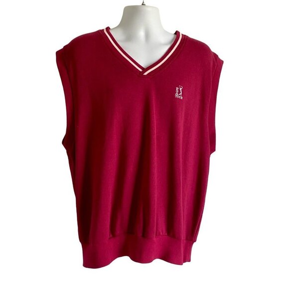 Players by Van Heusen PGA Tour V Neck Maroon Pullover Golf Vest Mens XL - Picture 2 of 8